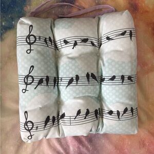 DENY Designs Polka Dot Bird Print Seat Cushion - Mint